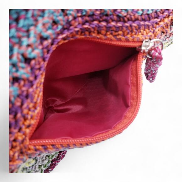 THE SAK Sequoia Stripe Crochet Crossbody Boho Handbag - Picture 6 of 11